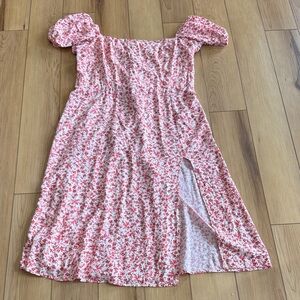 Francesca’s Miami Pink and White Floral Womans Dress